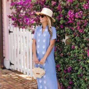 Sail to Sable Light Blue Floral Maxi Dress